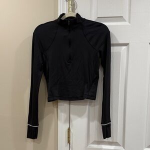 lululemon athletica Crop Half Zip Long Sleeve Top